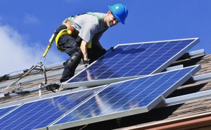 Solaranlage wird installiert